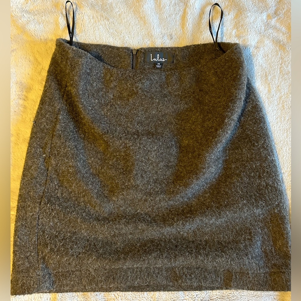 Lulu’s Charcoal Grey Mini Skirt